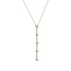 Thumbnail Image 1 of Emerald & Diamond Drop Necklace 1/20 ct tw Round-cut 10K Yellow Gold 18"