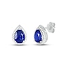 Thumbnail Image 0 of Blue Lab-Created Sapphire Rope Earrings Sterling Silver