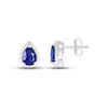 Thumbnail Image 1 of Blue Lab-Created Sapphire Rope Earrings Sterling Silver
