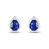 Thumbnail Image 2 of Blue Lab-Created Sapphire Rope Earrings Sterling Silver