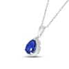 Thumbnail Image 2 of Blue Lab-Created Sapphire Rope Necklace Sterling Silver 18"