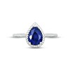 Thumbnail Image 1 of Blue Lab-Created Sapphire Rope Ring Sterling Silver