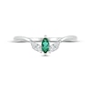 Thumbnail Image 2 of Lab-Created Emerald & White Lab-Created Sapphire Three-Stone Ring Sterling Silver