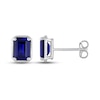 Thumbnail Image 0 of Blue Lab-Created Sapphire Earrings Sterling Silver