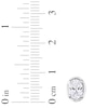 Thumbnail Image 1 of White Lab-Created Sapphire Oval Stud Earrings Sterling Silver