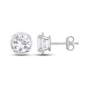 Thumbnail Image 1 of White Lab-Created Sapphire Stud Earrings Sterling Silver