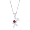 Thumbnail Image 0 of Lab-Created Ruby Sagittarius Zodiac Necklace Sterling Silver 18"