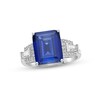 Thumbnail Image 0 of Blue & White Lab-Created Sapphire Cocktail Ring Sterling Silver