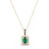 Thumbnail Image 0 of Le Vian Emerald Necklace 1/5 ct tw Diamonds 14K Honey Gold 18"