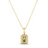 Thumbnail Image 2 of Le Vian Emerald Necklace 1/5 ct tw Diamonds 14K Honey Gold 18"