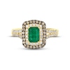 Le Vian Emerald Ring 1/2 ct tw Diamonds 14K Honey Gold