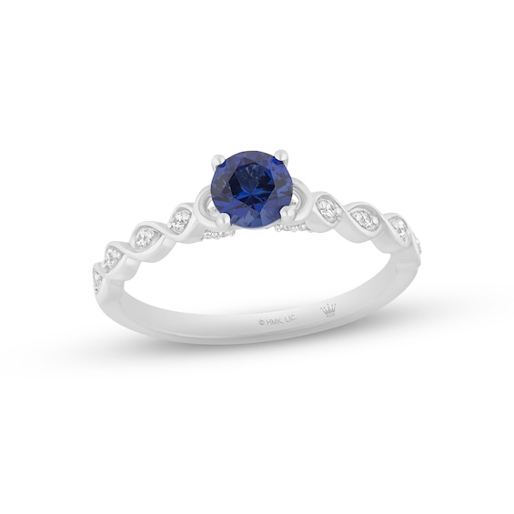 Hallmark Diamonds Blue Lab-Created Sapphire Promise Ring 1/10 ct tw Sterling Silver