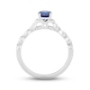 Hallmark Diamonds Blue Lab-Created Sapphire Ring 1/10 ct tw Sterling Silver