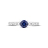 Hallmark Diamonds Blue Lab-Created Sapphire Ring 1/10 ct tw Sterling Silver