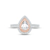 Thumbnail Image 1 of White Lab-Created Sapphire Ring Sterling Silver & 10K Rose Gold
