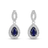 Thumbnail Image 2 of Blue & White Lab-Created Sapphire Dangle Earrings Sterling Silver