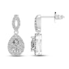 Thumbnail Image 1 of White Lab-Created Sapphire Dangle Earrings Sterling Silver