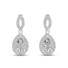 Thumbnail Image 2 of White Lab-Created Sapphire Dangle Earrings Sterling Silver