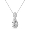 Thumbnail Image 2 of White Lab-Created Sapphire Necklace Sterling Silver 18&quot;