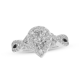 White Lab-Created Sapphire Ring Sterling Silver