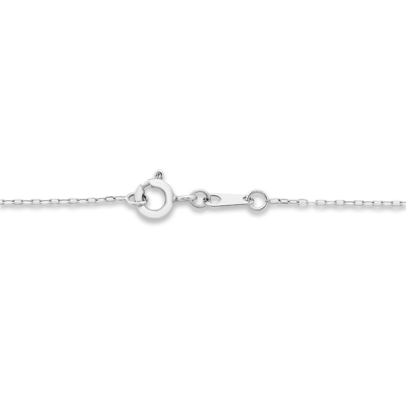 Main Image 3 of Blue Sapphire & Diamond Necklace 1/10 ct tw 10K White Gold 18&quot;