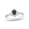 Thumbnail Image 0 of Blue Sapphire & Diamond Ring 1/6 ct tw 10K White Gold