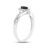 Thumbnail Image 2 of Blue Sapphire & Diamond Ring 1/6 ct tw 10K White Gold