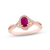 Thumbnail Image 0 of Ruby & Diamond Ring 1/5 ct tw 10K Rose Gold