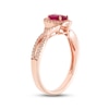 Thumbnail Image 1 of Ruby & Diamond Ring 1/5 ct tw 10K Rose Gold