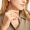 Thumbnail Image 3 of Emerald & Diamond Ring 1/6 ct tw 10K White Gold