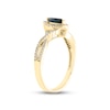 Thumbnail Image 2 of Blue Sapphire & Diamond Ring 1/6 ct tw 10K Yellow Gold