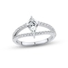 Thumbnail Image 1 of White Lab-Created Sapphire Ring Sterling Silver