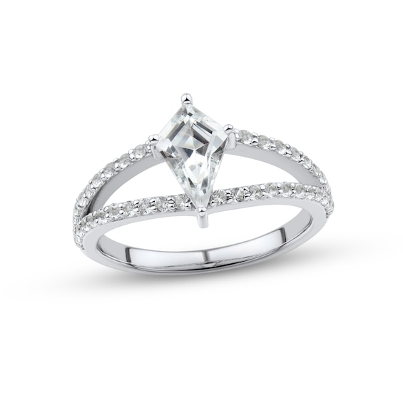 White Lab-Created Sapphire Ring Sterling Silver