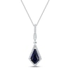 Thumbnail Image 0 of Blue & White Lab-Created Sapphire Necklace Sterling Silver 18"