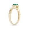 Thumbnail Image 1 of Emerald & Diamond Ring 1/5 ct tw Round-cut 10K Yellow Gold