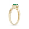 Thumbnail Image 2 of Emerald & Diamond Ring 1/5 ct tw Round-cut 10K Yellow Gold