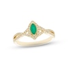 Thumbnail Image 0 of Emerald & Diamond Ring 1/6 ct tw Round-cut 10K Yellow Gold