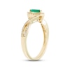 Thumbnail Image 1 of Emerald & Diamond Ring 1/6 ct tw Round-cut 10K Yellow Gold