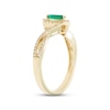 Thumbnail Image 2 of Emerald & Diamond Ring 1/6 ct tw Round-cut 10K Yellow Gold