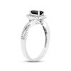 Thumbnail Image 2 of Blue Sapphire & Diamond Ring 1/6 ct tw Round-cut 10K White Gold