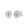 Thumbnail Image 1 of White Lab-Created Sapphire Stud Earrings Sterling Silver