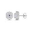Thumbnail Image 3 of White Lab-Created Sapphire Stud Earrings Sterling Silver