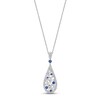 Thumbnail Image 0 of White & Blue Lab-Created Sapphire Necklace Sterling Silver 18"