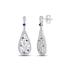 Thumbnail Image 1 of White & Blue Lab-Created Sapphire Drop Earrings Sterling Silver