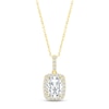 Thumbnail Image 1 of White Lab-Created Sapphire Necklace 10K Yellow Gold 18&quot;
