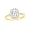 Thumbnail Image 1 of White Lab-Created Sapphire Ring 10K Yellow Gold