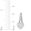 Thumbnail Image 2 of White Lab-Created Sapphire Heart Earrings Sterling Silver