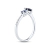 Thumbnail Image 1 of Iolite & Diamond Deconstructed Ring 1/20 ct tw Round-cut 10K White Gold