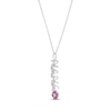 Thumbnail Image 2 of Lab-Created Ruby & White Lab-Created Sapphire &quot;Nana&quot; Necklace Sterling Silver 18&quot;