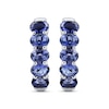 Thumbnail Image 2 of Iolite Hoop Earrings 10K White Gold
